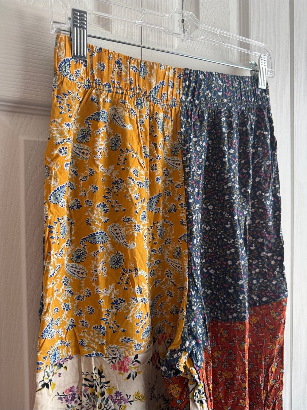 NEW Natural Life Mimi Wide Leg Pants patchwork Floral Mix Small - Picture 3 of 5